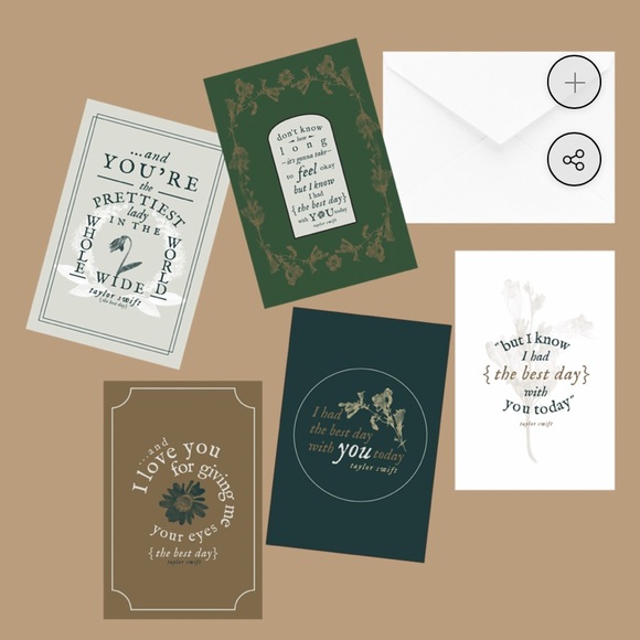 Taylor Swift Accessories - NEW Taylor Swift The Best Day 5 Card Set